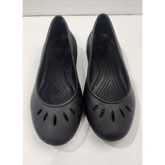 Crocs Kelli Women's Ballerina‎ Flats Size 7M Black Slip On Comfort - Picture 6 of 8